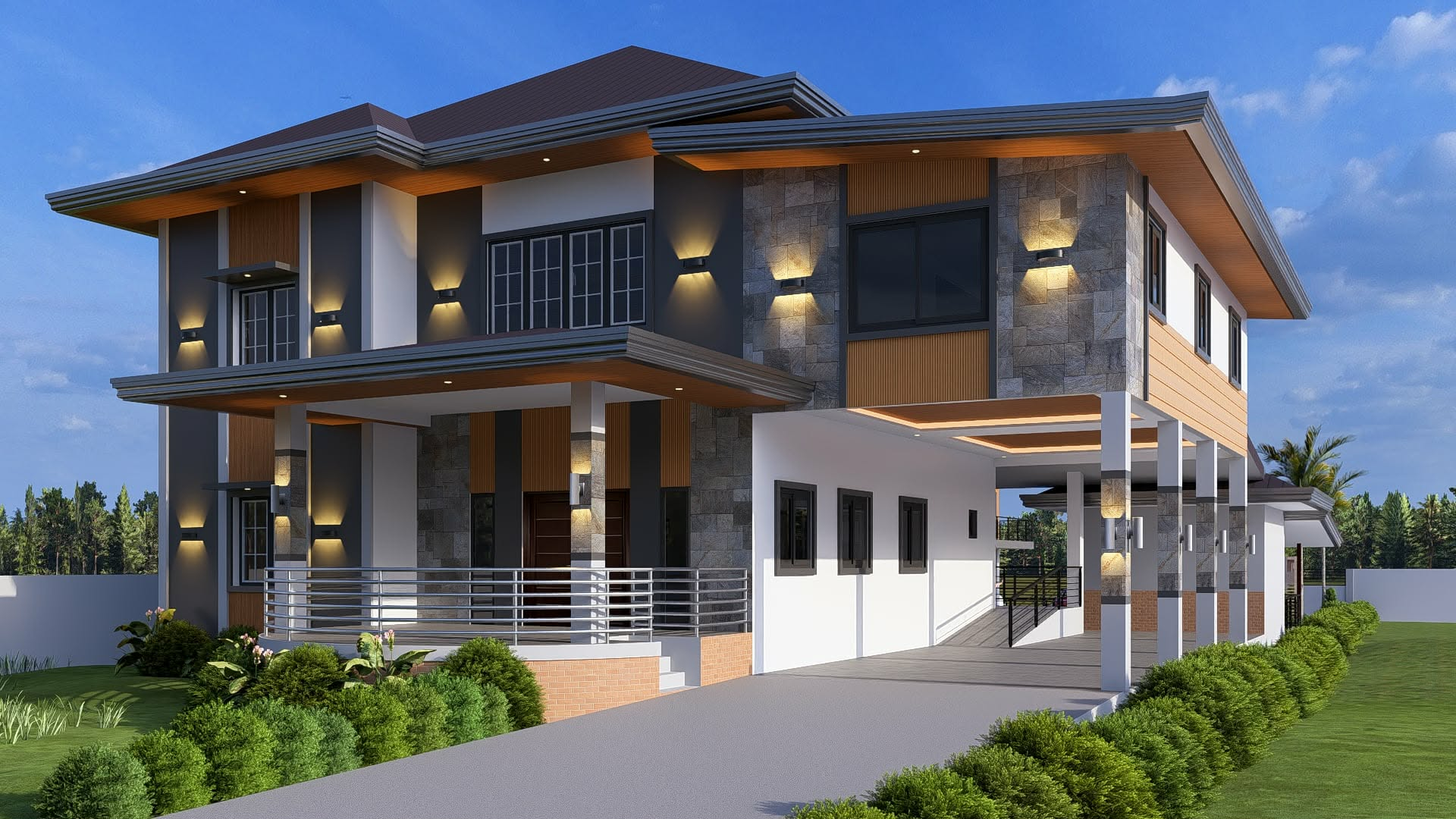 Modern family residence with pool