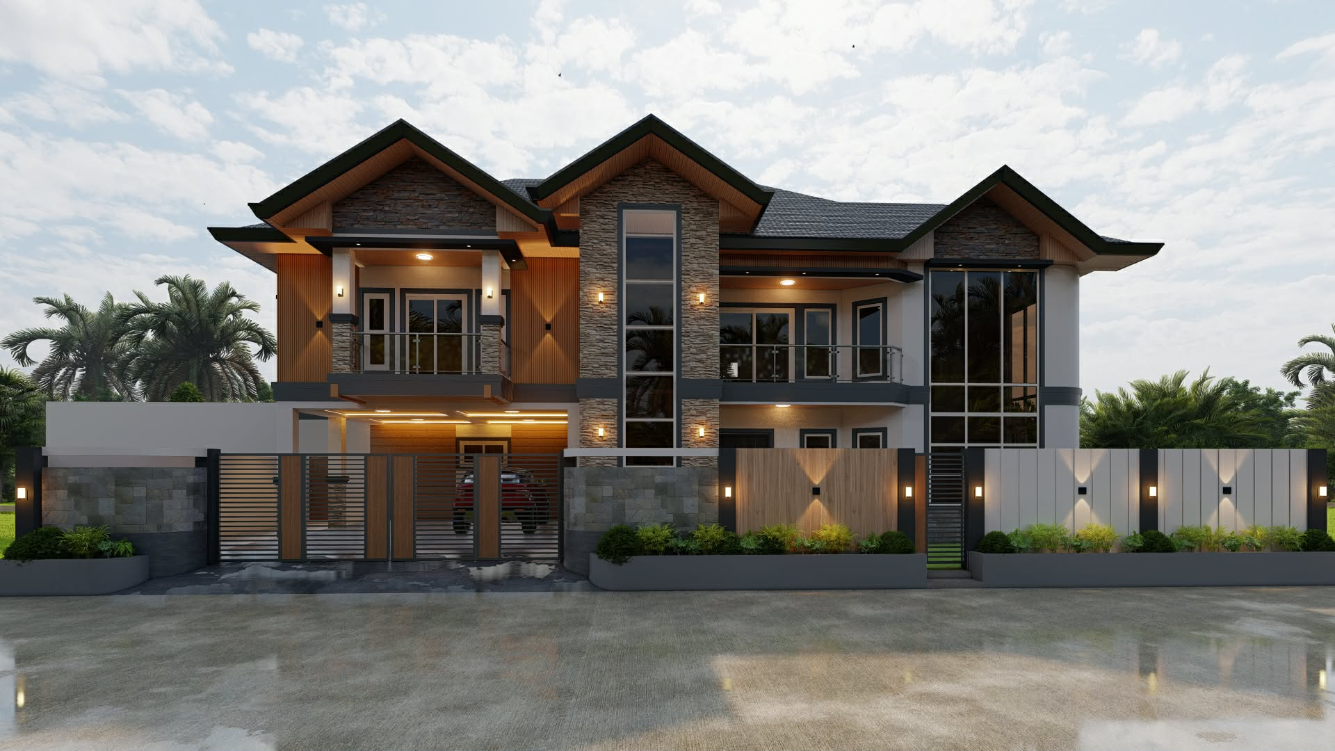 Completed home exterior